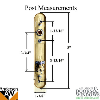 Andersen Emco Keyed 3 Post Storm Door Hardware with Deadbolt