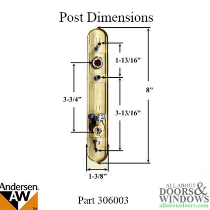DISCONTINUED Andersen Emco Keyed 3 Post Storm Door Hardware