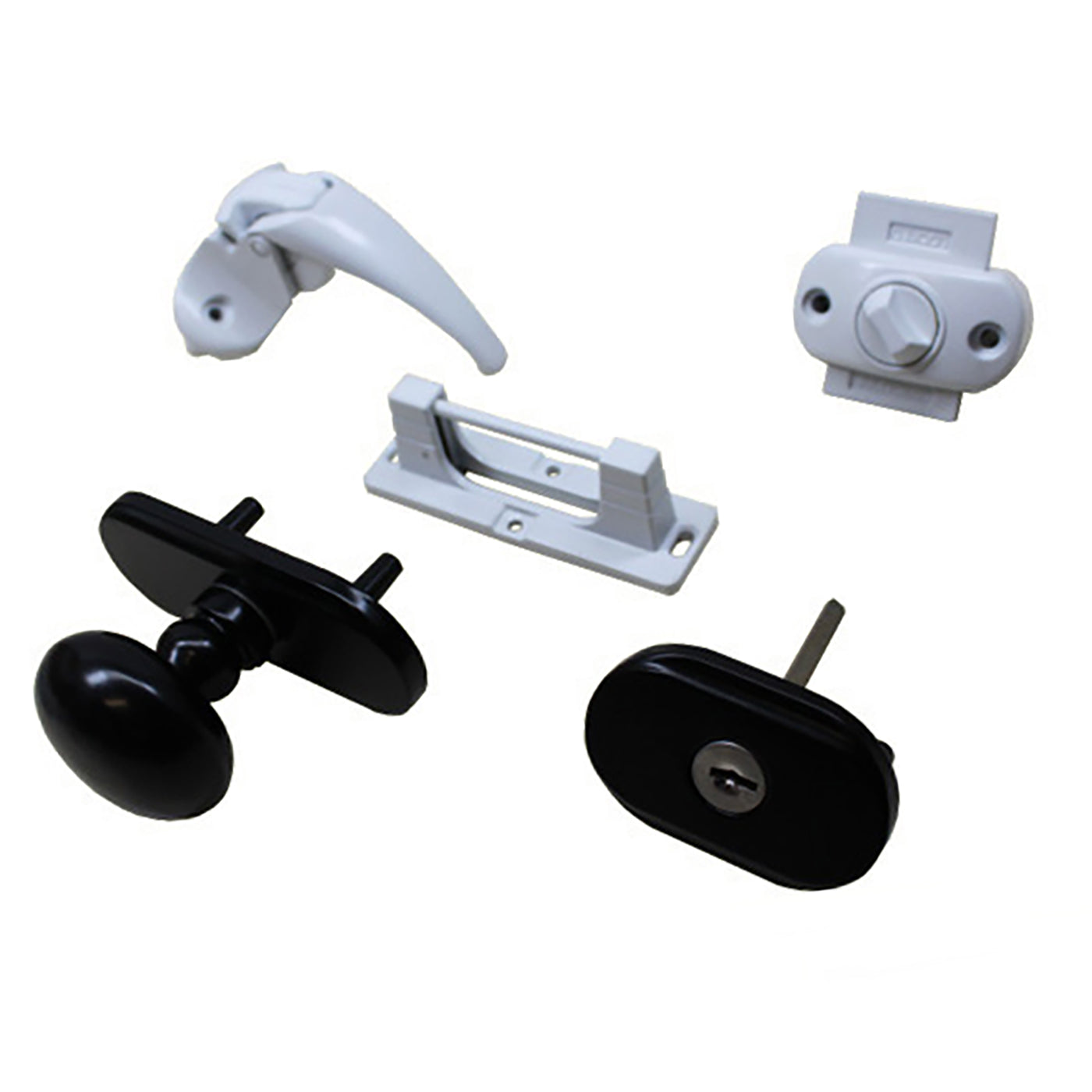 Andersen Knob and Deadbolt Kit 1-1/2 Inch Door - Black/White