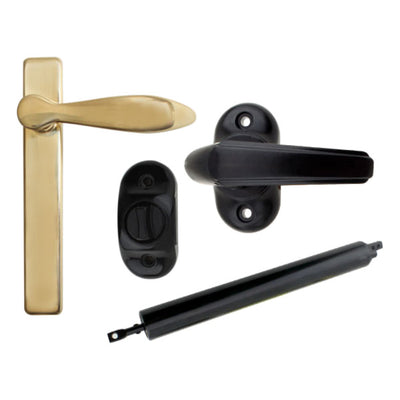 Andersen/ Emco Storm Door Hardware Kit - Brass Exterior, Bla