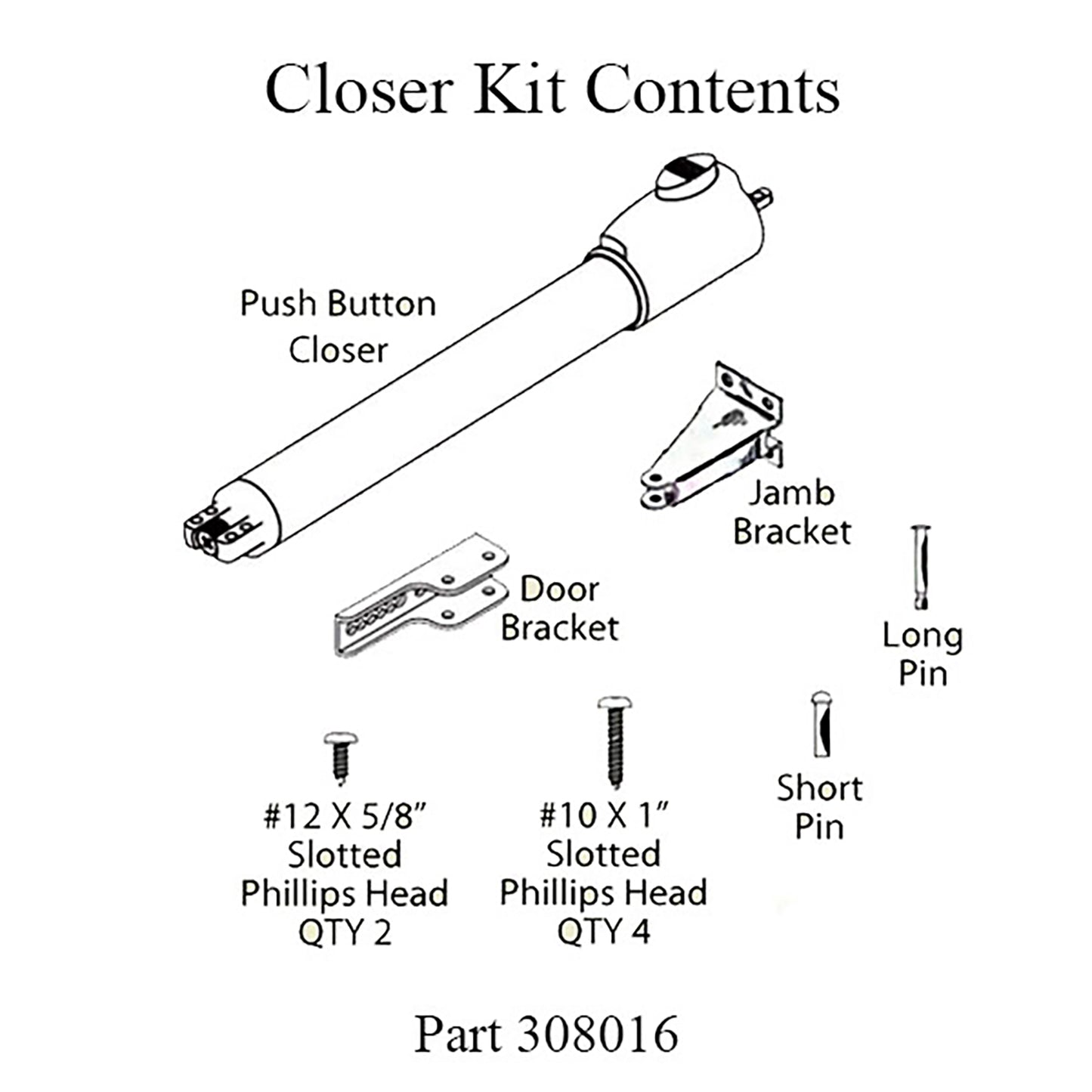 Andersen / Emco 1 Pack Push Button Storm / Screen Door Close