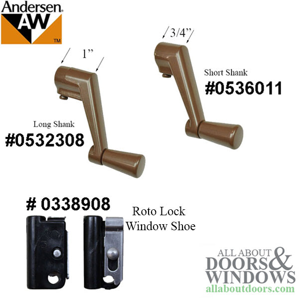 Andersen Awning Window Operator Flexivent Beauty-Line 12-3/8 Short Arm Bronze