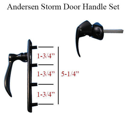 Storm Door Handle & Closer Set, Andersen Storm Door - Black