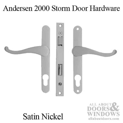 Andersen 2000 Self Storing Storm Door Hardware - Satin Nicke