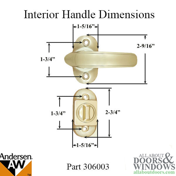 DISCONTINUED Andersen Emco Keyed 3 Post Storm Door Hardware