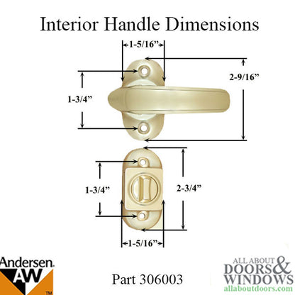 DISCONTINUED Andersen Emco Keyed 3 Post Storm Door Hardware