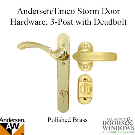 DISCONTINUED Andersen Emco Keyed 3 Post Storm Door Hardware