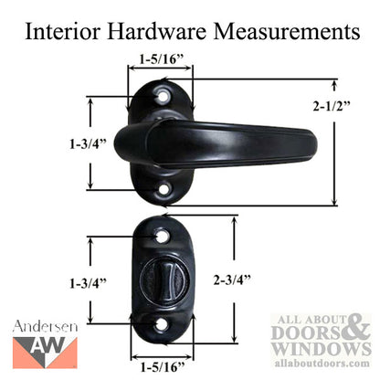 Andersen Emco Keyed 3 Post Storm Door Hardware with Deadbolt