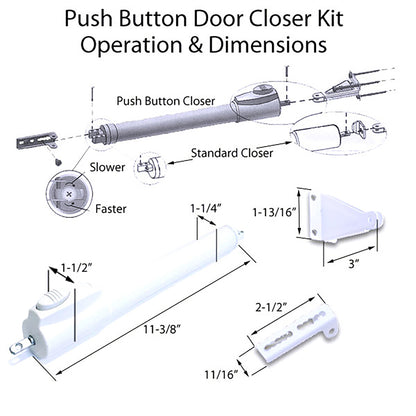 Andersen / Emco 1 Pack Push Button Storm / Screen Door Close
