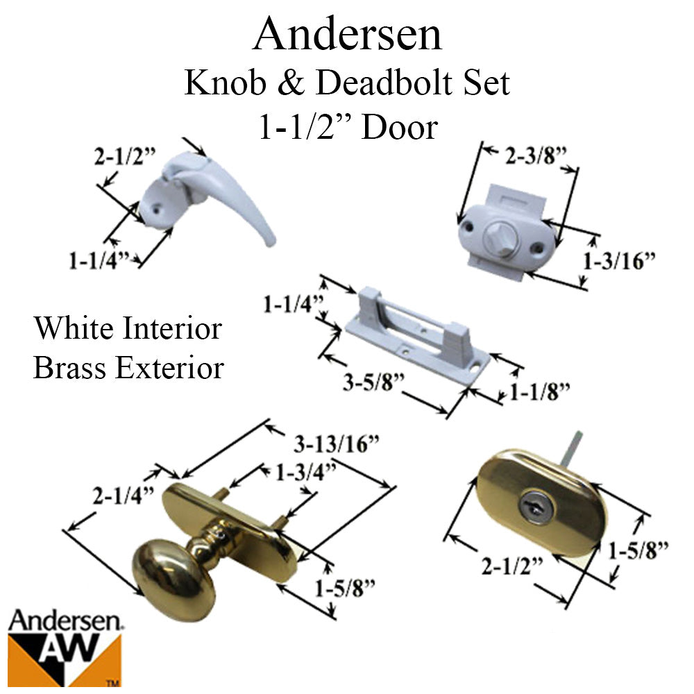 Andersen / Emco Knob and Deadbolt Set - 1-1/2 Inch Door