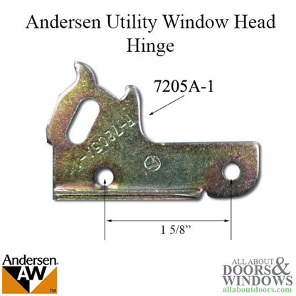 Head Hinge - Left 7205-1, Andersen Basement / Utility window