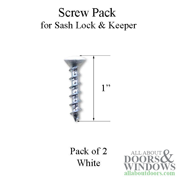 Andersen Screw Pack for Sash Lock & Keeper - White