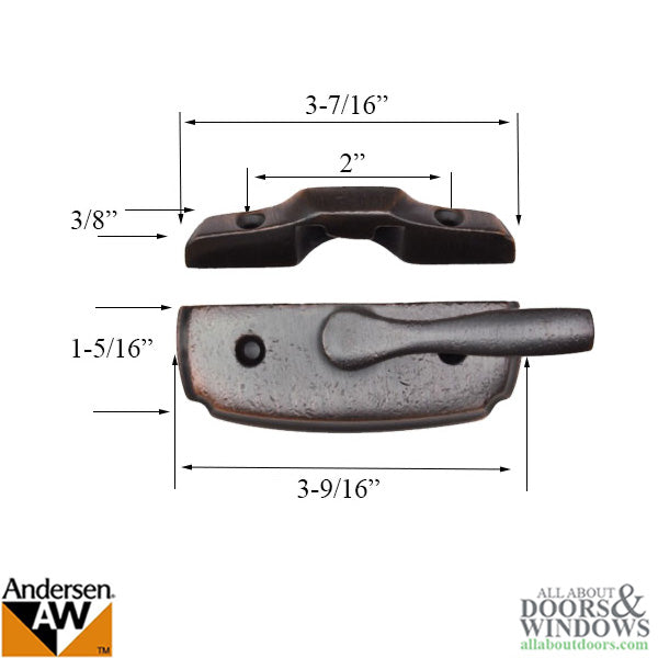 Andersen Woodwright Double Hung Windows Sash Lock & Keeper S