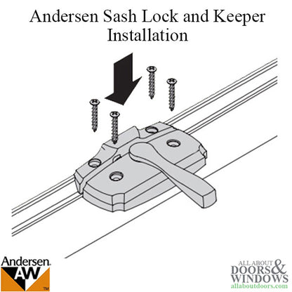 Andersen Woodwright Double Hung Windows Sash Lock & Keeper S