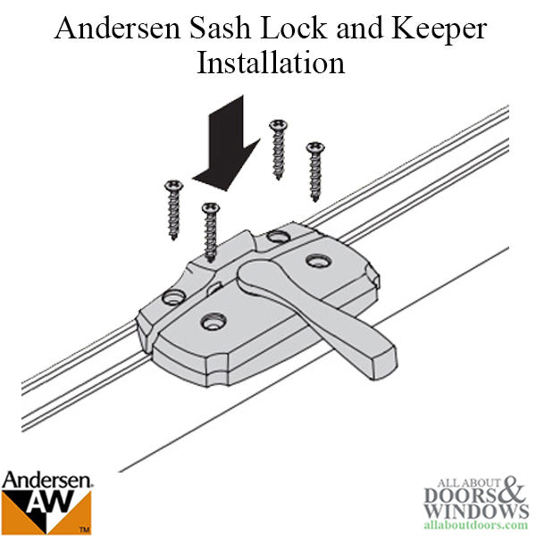 Andersen Woodwright Double Hung Windows Sash Lock & Keeper S