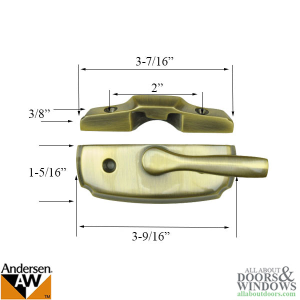 Andersen Woodwright Double Hung Windows Sash Lock & Keeper S