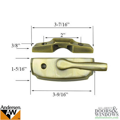 Andersen Woodwright Double Hung Windows Sash Lock & Keeper S