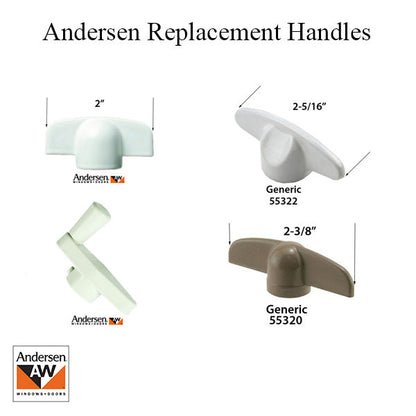 Andersen Replacement T-Handle 3/8 spline Casement / Awning