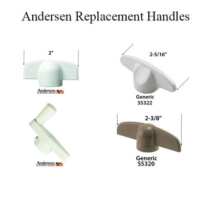 Andersen T-Handle 3/8 spline Casement / Awning windows - 2 c
