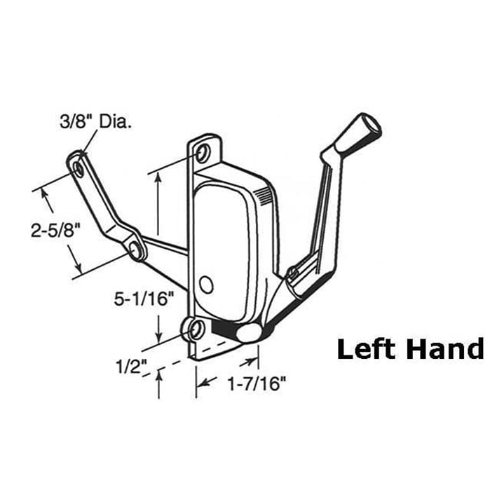 Awning Operator for Andersen Windows - Left - Aluminum