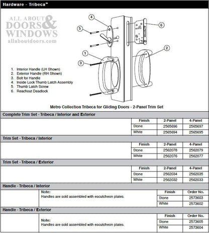 Andersen Perma-Shield Gliding Door - Handle - Tribeca - Ext