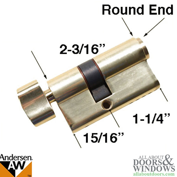 Keyed Kwikset Euro Cylinder, Andersen Storm Door - Choose Color
