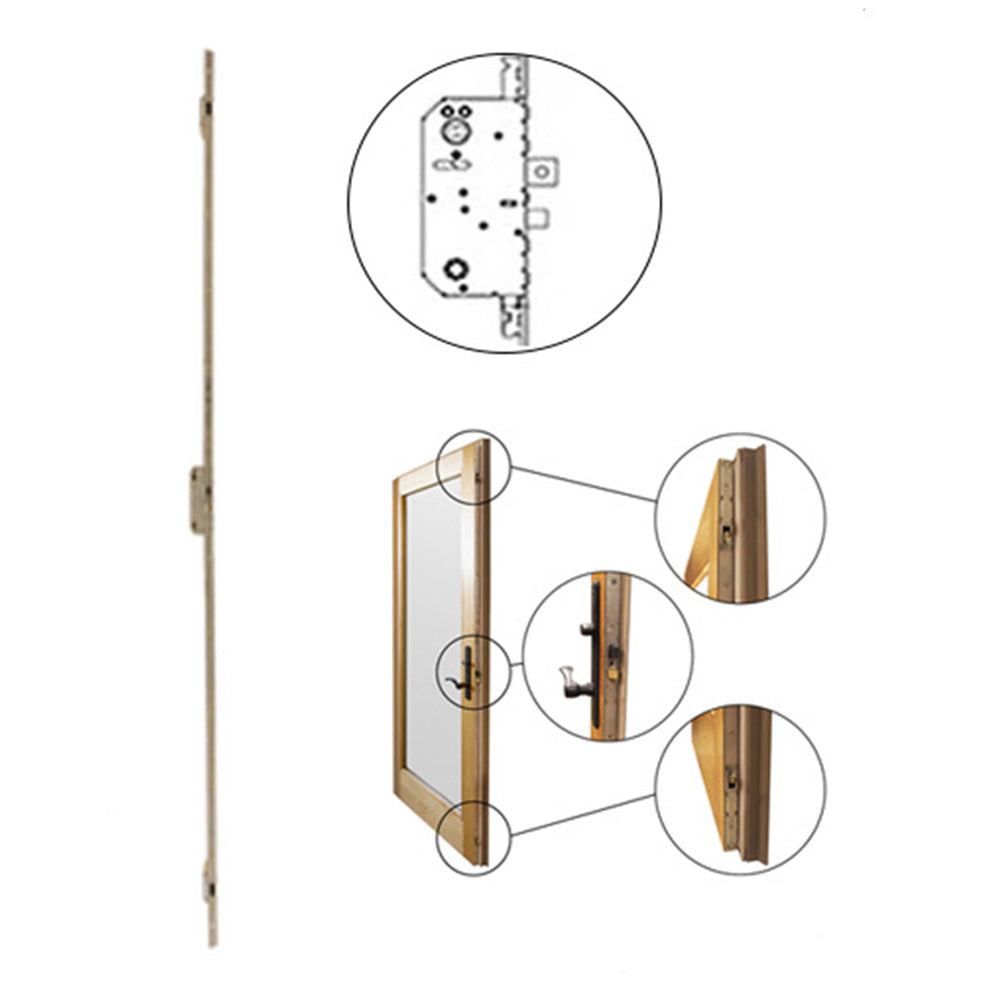 Andersen Multipoint Lock, FWH80 Active Door - Stainless Stee