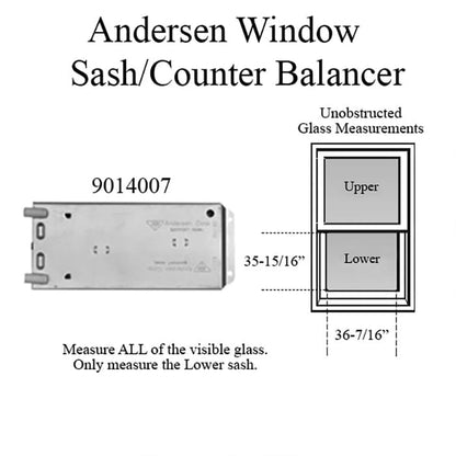 Andersen 200 Series Narroline Window Sash/Counter Balancer, Right Hand - R1233/31