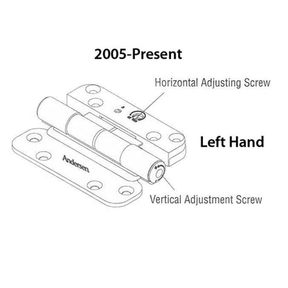 4 Hinge Kit, 2005-Present Andersen FWH Left Hand Door - Dist