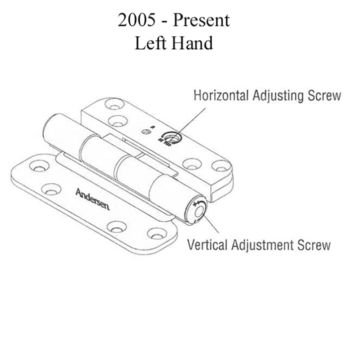 Andersen 4 Hinge Kit, Left Hand (2005-Present) - White