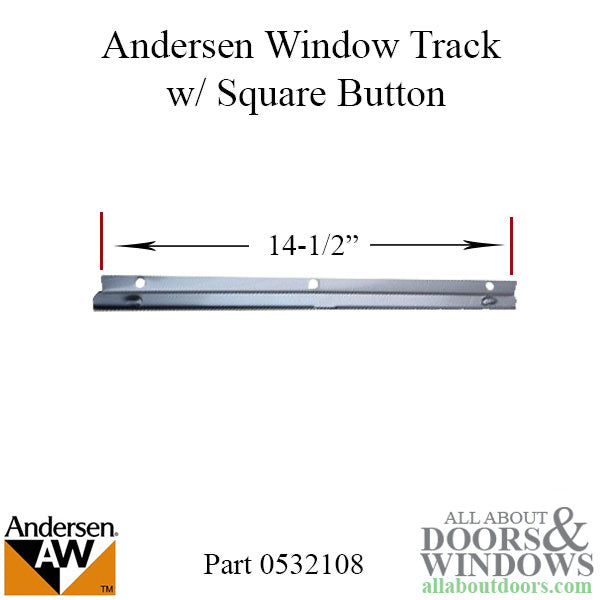 Andersen Window - Operator Channel / Track with Square Butto