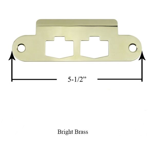Andersen Strike Plate Cover, Active Door - Bright Brass