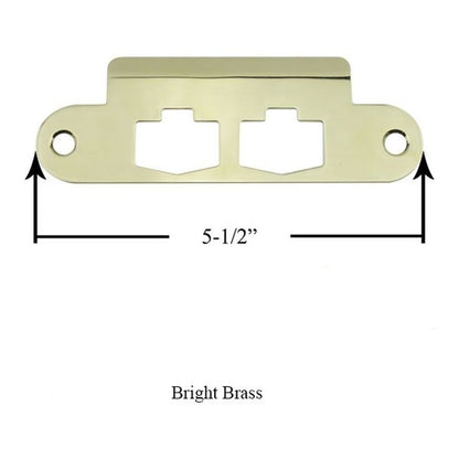 Andersen Strike Plate Cover, Active Door - Bright Brass