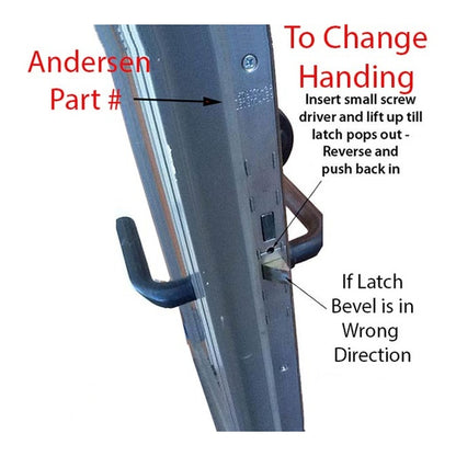 Andersen Multipoint Lock, FWH68 Active Door - Stainless Steel