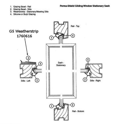 Andersen - Perma-Shield Gliding Window - Stationary Weathers
