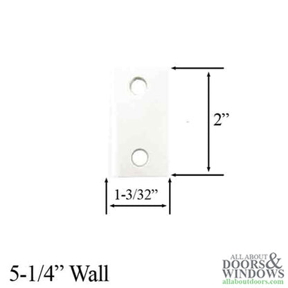 Andersen Jamb Strike Extender, 1-3/32" - White