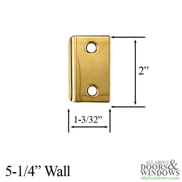 Andersen Jamb Strike Extender, 1-3/32" - Bright Brass