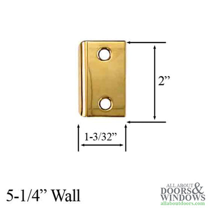 Andersen Jamb Strike Extender, 1-3/32" - Bright Brass