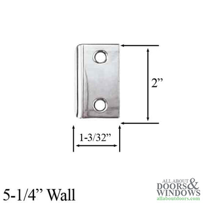 Andersen Jamb Strike Extender, 1-3/32" - Polished Chrome