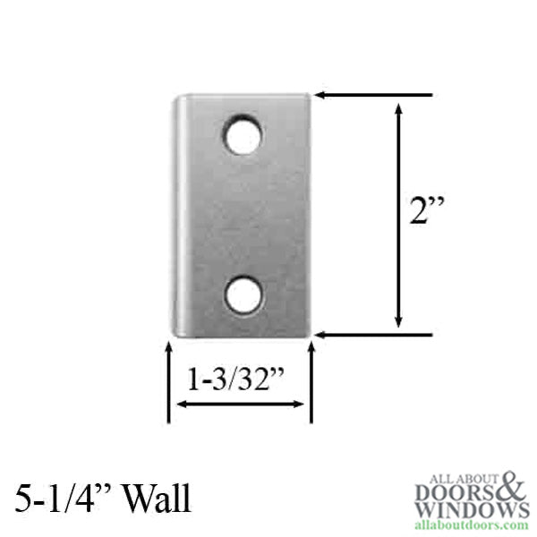 Andersen Jamb Strike Extender, 1-3/32" - Brushed Chrome
