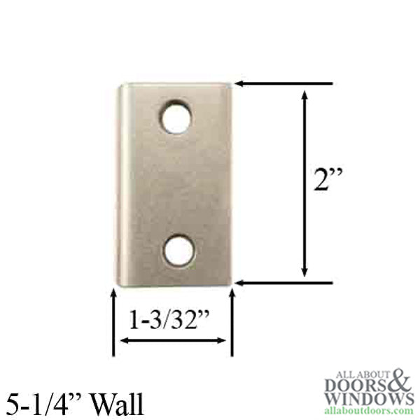Andersen Jamb Strike Extender, 1-3/32" - Satin Nickel