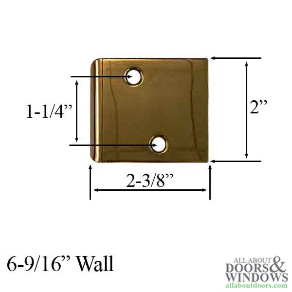 Andersen Jamb Strike Extender, 2-3/8" - Antique Brass