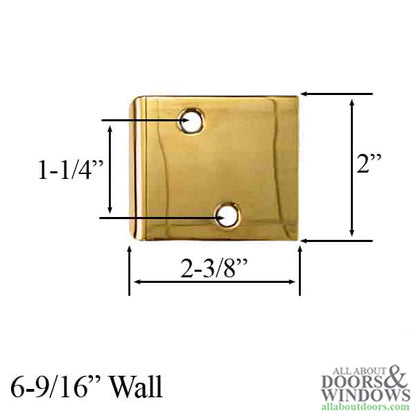 Andersen Jamb Strike Extender, 2-3/8" - Bright Brass