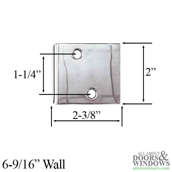 Andersen Jamb Strike Extender, 2-3/8" - Polished Chrome