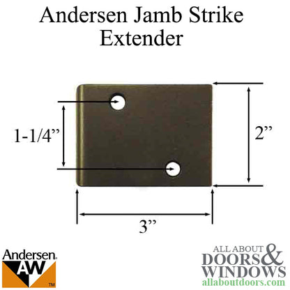 Andersen Jamb Strike Extender, 3" - Distressed Bronze