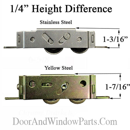 Tandem 1-1/4  steel wheel, Roller Assembly