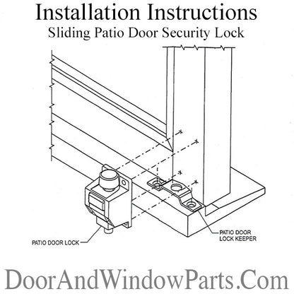 Truth Sliding Patio Door Foot Bolt security Lock