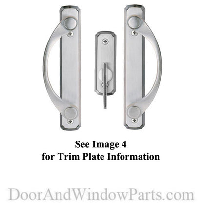 Andersen Newbury 2 Panel Complete Hardware Set for Frenchwood Gliding Door - Brushed/Satin Nickel