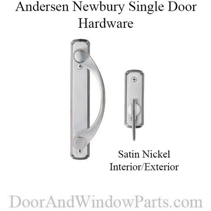 Andersen Newbury 2 Panel Complete Hardware Set for Frenchwood Gliding Door - Brushed/Satin Nickel