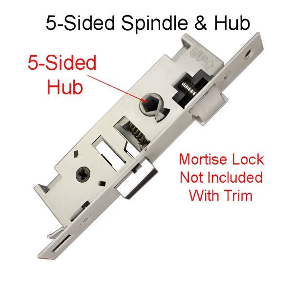 Larson QuickFit 5-Sided Spindle Mortise Lock Body, NO Trim